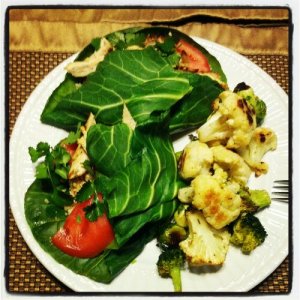 Dinner wraps & roasted veggies